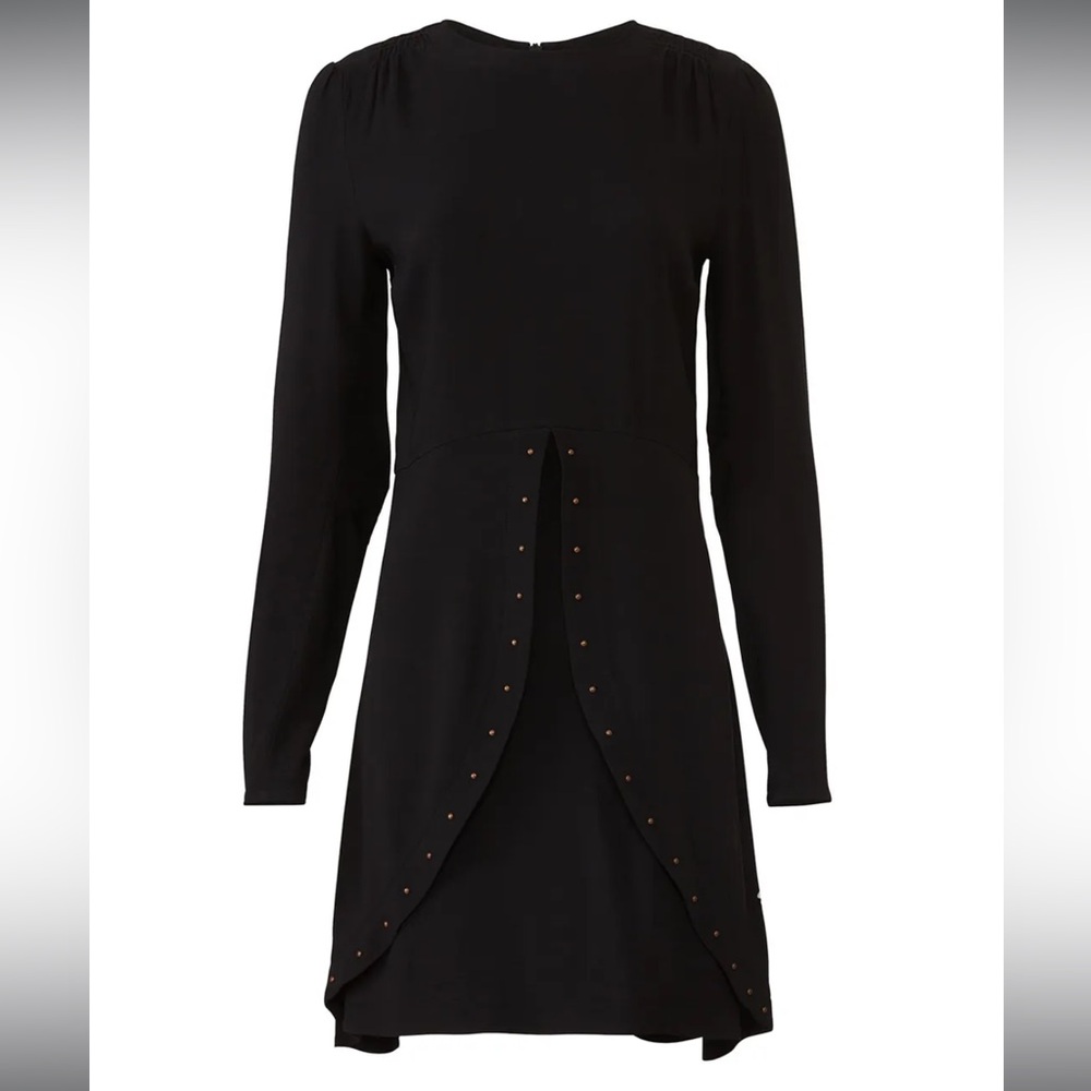 NWT Chloé Dress Black Embellished Long Sleeve Dress work office cocktail party